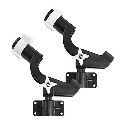 Wise 2 Rod Holder w 2 Side Mounts, Black, Small, 6039