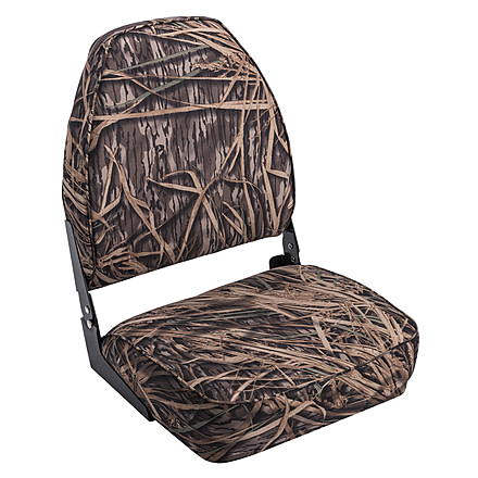 Wise High Back Camo Boat Seat, Shadow Grass Blades, Medium, 8WD617PLS-728