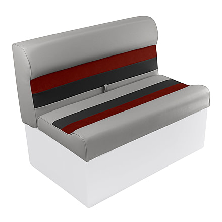 Wise Deluxe Pontoon 36in Pontoon Bench Seat, Grey/Red/Charcoal, Large, 8WD100-1012