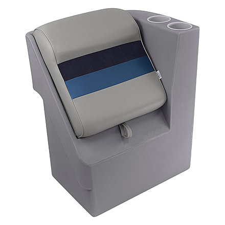 Wise Deluxe Pontoon Lean Back Recliner - Right, Grey/Navy/Blue, Large, 8WD1305R-1011