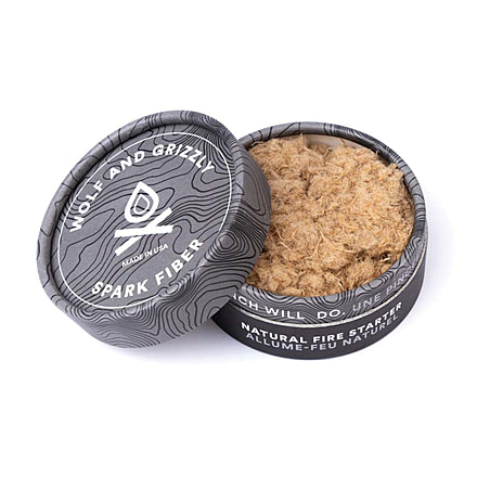 Wolf And Grizzly Spark Fiber Firestarter, 1.3 oz, WG-FS-mSF
