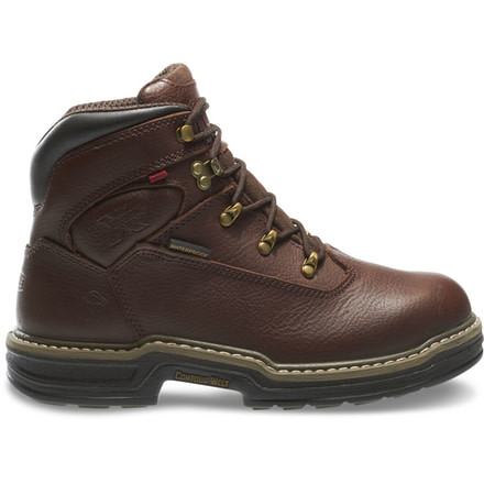 Wolverine Buccaneer Steel-Toe Waterproof 6in Work Boot - Mens, Dark Brown, 7.5 US, Medium, W04820-07.5M