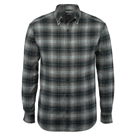 Wolverine Hammond Long Sleeve Flannel Shirt - Men's, Onyx Plaid, Large W1203180-031-L