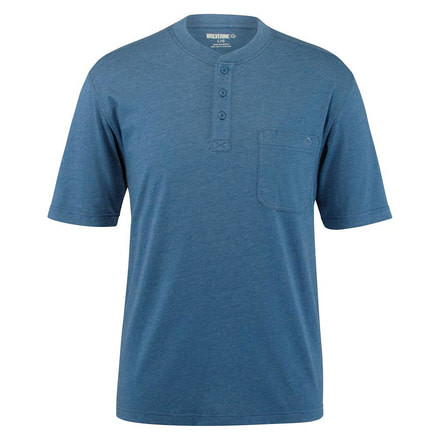 Wolverine Knox Hnly Short Sleeve Shirt - Mens, Harbor Heather, Medium, W1203660-403-M