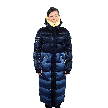 Woodpecker Bird of Paradise Coat - Womens, Dark Blue/Light Blue with Yellow Trim, Extra Large, 682670667860