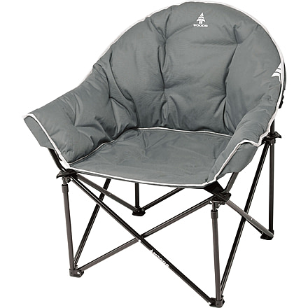 Woods Strathcona Fully Padded Folding Camping Bucket Chair, Gray, CTI0766048G