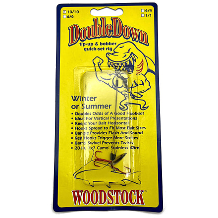 Woodstock Line Vertically Presented Quick Set Rig Size 4/4 Hooks &amp; Bgl, Red, 4/4, DD-4/4