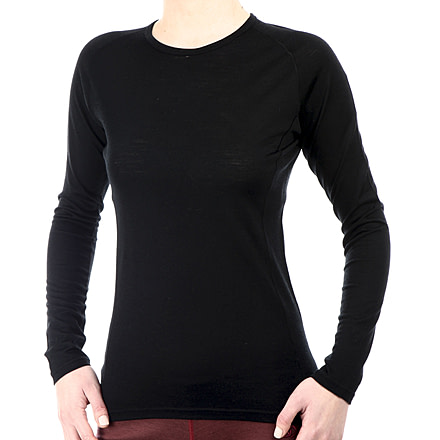 WoolPro Skylark Lighweight Merino Long Sleeve Top - Women's-Black-Small