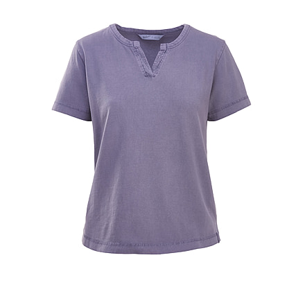 Woolrich First Forks Womens Split Neck Shirt, Violet Indigo, S, 7702-VIOLETINDIGO-S