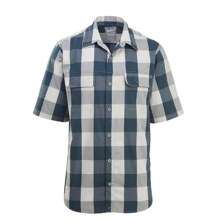 Woolrich Keep It Moving Men's Short Sleeve Shirt, Dark Slate Check, 6386