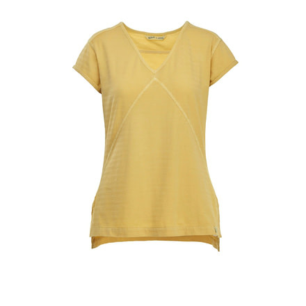 Woolrich Meadow Forks Women's Short Sleeve Tee Shirt, Light Sun, 7053