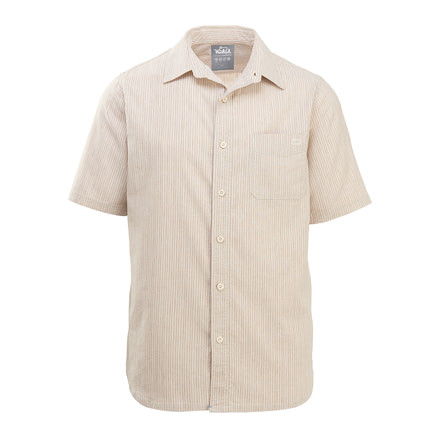 Woolrich Men's Hemp Short-Sleeve Shirt, Ivory Stripe, L 6002-IVS-IVORYSTRIPE-L-DEMO