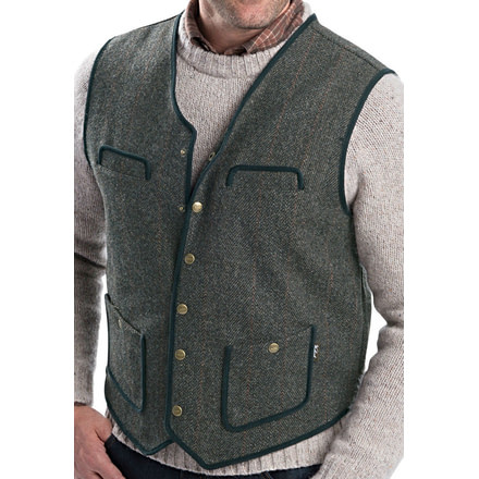 Woolrich Utility Vest - Mens-Wood Herringbone-Large