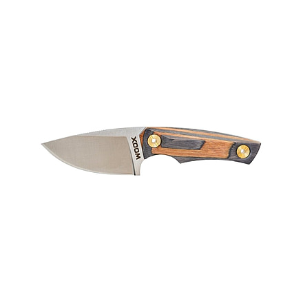 WOOX Bad Boy Fixed Blade Knife, 2.75in, D2 Steel, Drop Point, Tiger Wood Handle, BU.KNF031.01