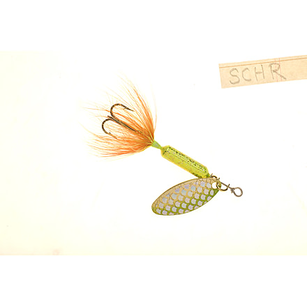 Wordens Rooster Tail In-Line Spinner, 2 3/4in, 1/4 oz Treble Hook, Strobe Chartreuse, 212-SCHR