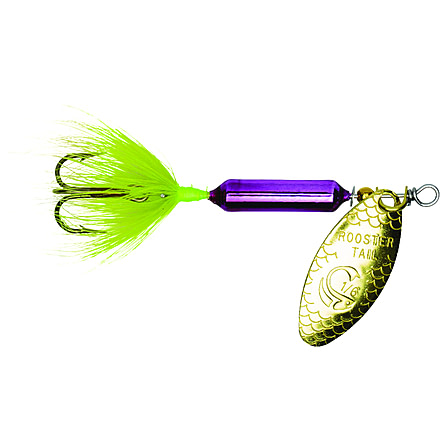 Wordens Rooster Tail In-Line Spinner, 2in, 1/16 oz Treble Hook, Metallic Purple, 206-MPUR