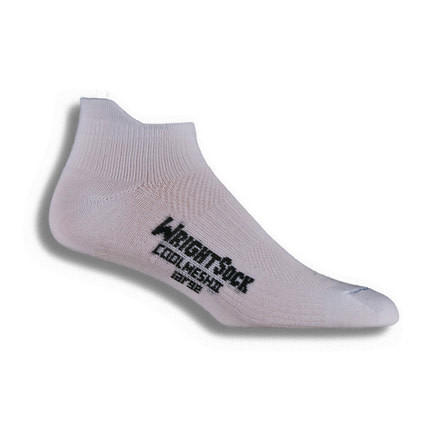 Wrightsock CoolMesh II Tab Sock - Men's-White-Large