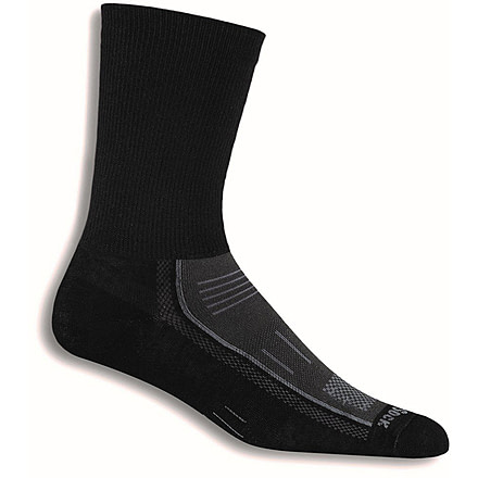 Wrightsock Endurance Crew Socks, Black/Ash, Medium, 9062.0301