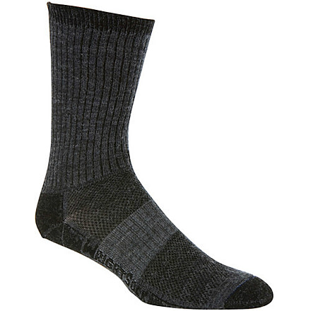 Wrightsock Merino Stride Crew Sock - Men's-Grey-Large