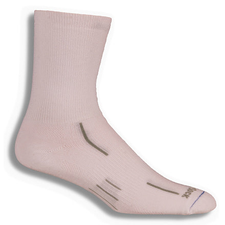 Stride Crew Sock - Womens-White/Grey Stripe-Small