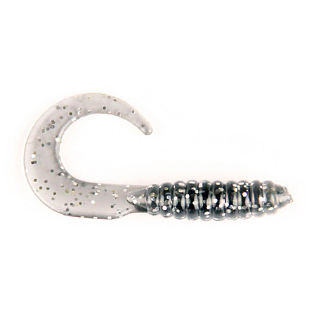X Zone Swirl Tail Grub 331, Smoke Silver 24/Pack, 33331