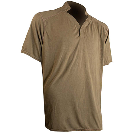 XGO Assaulter Combat Short Sleeve No Pocket Combat Shirt - Mens, Tan499, Small, 1F16RPNP-499-S