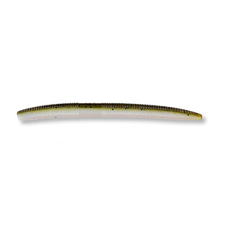 Yamamoto Baits Senko Worm, 10, 5in, Green Pumpkin-White, YAM-9-10-981