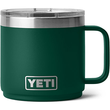Yeti Rambler 14 oz Stackable Mug w/Durasip Ceramic Lining, Black Forest Green, 21071507367