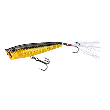 Yo-Zuri 3DR-X Popper Lure, 65mm, Prism Gold/Black, R1435 PGBL