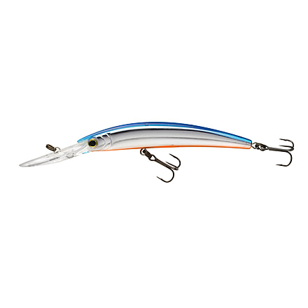 Yo-Zuri Crystal Minnow Deep Diver Walleye, Floating, 5-1/4in, 7/8oz, #2 Hook, Blue Chrome, R1301-BT