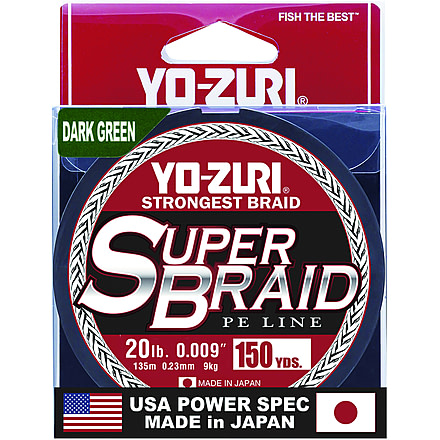 Yo-Zuri SuperBraid Line 20lb 150yd Green Boxed, YZSB20LBDG150YD