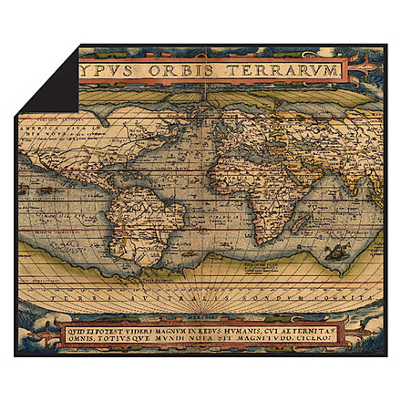 Yukon Outfitters Water Resistant Camp Blanket, 50x60in, World Map, MGYCB805