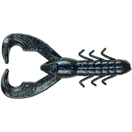 Yum Christie Craw Swim Bait, 30 Pack, 3.5in, Black/Blue Flake 30pk, YCW3BK21-30
