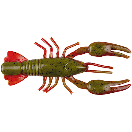 Yum Ned Craw Bait, 2in, Green Pumpkn/Red, YNC2357
