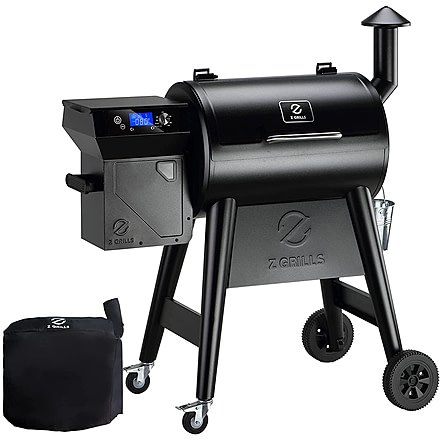 Z Grills Pioneer Wood Pellet Grill &amp; Smoker, Black, Medium, ZPG-450B