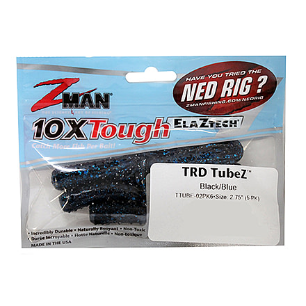 Z-man TRD TUBEZ 2.75 BLK/BLUE6PK TTUBE-02PK6