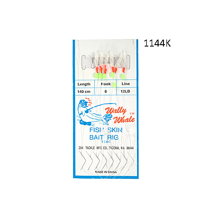 Zak Tackle Herring Jig Number 8Hk, Fish Skin/Glow Beads, Z-WW1144K
