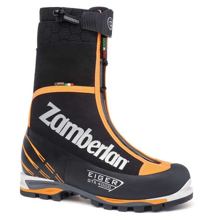 Zamberlan 4000 Eiger Evo GTX RR Mountaineering Boot - Men's, Black/Orange, 42 EU / 8 US 4000BO size 42 / 8