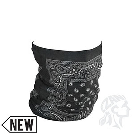 Zan Headgear Motley Tube, Fleece Lined, Black Paisley TF101