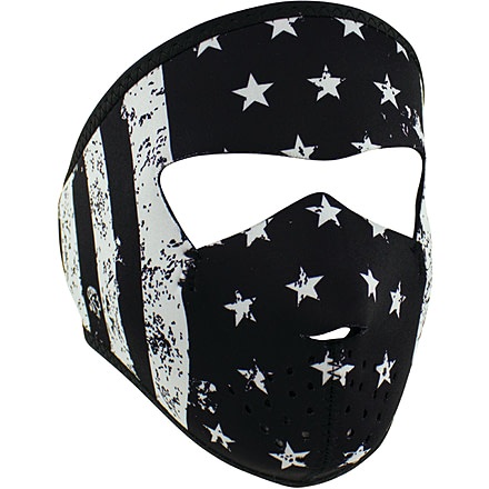 Zan Headgear Small Mask, Neoprene, Black and White Flag, WNFMS091