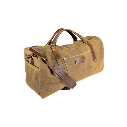 ZB Savoy Wax Canvas Weekender Bag, Tan WX18002TAN