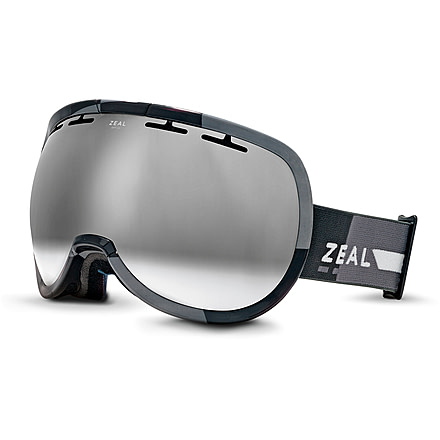 Zeal Optics Level Ski Goggles, Supply Black Frame and Metal Mirror Optimum Lens 10266