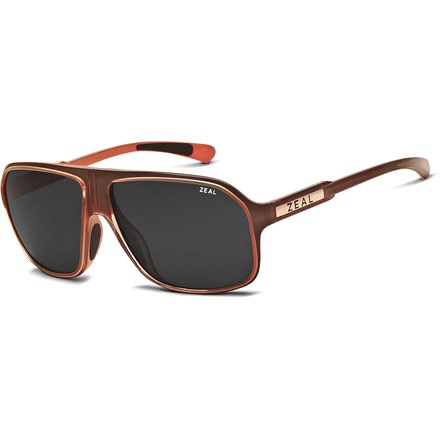 Zeal Optics Sawyer Mens Sunglasses, Carmel Gloss Frame and Polarized Dark Grey Lens 10417