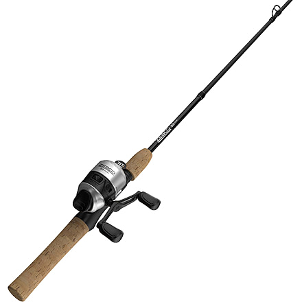 Zebco 33 Cork Micro Spincast Reel and Rod Combo, 5ft 2-PC Graphite Rod w/ Cork Handle, SZ 10 Reel, QuickSet Anti-Reverse Reel w/ Bite Alert, Silver/Black, 33MCC502ULA.NS4