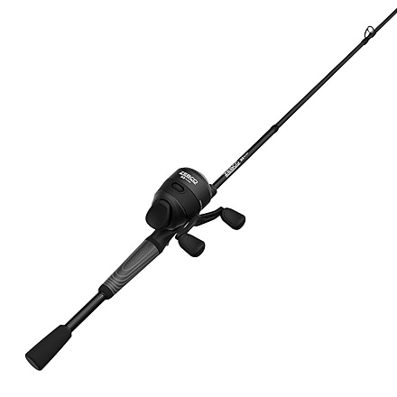 Zebco 33 Black Spincast Reel and Rod Combo, 6ft 2-PC Graphite Rod w/ ComfortGrip Handle, QuickSet Anti-Reverse Reel w/ MicroFine Drag, Black, 33BL602MA.NS4