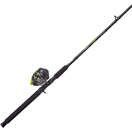 Zebco Big Cat XT Spinning Combo, Medium-Heavy Power, 2 Piece, 7 ft, Silver/Black, BCATSC702MH