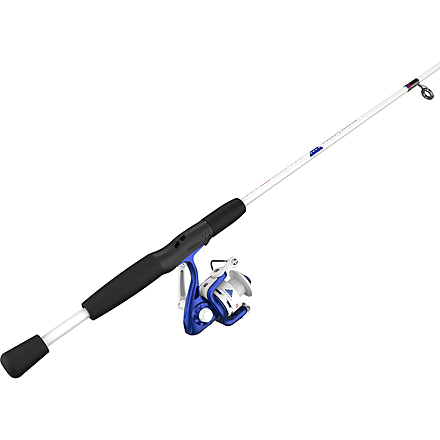 Zebco Folds Of Honor Spinning Combo Rod, 6ft, Medium, Moderate-Fast, 2 Pieces, Blue/White, FOHLS20602M.NS4