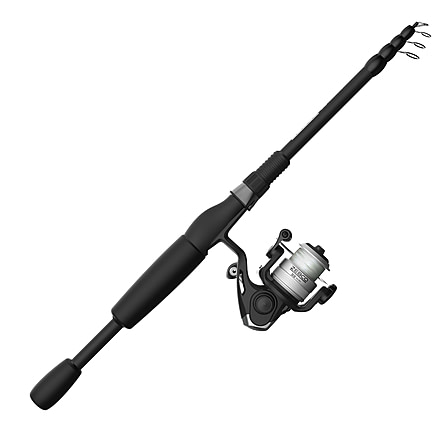 Zebco 33 Micro Spinning Reel and Telescopic Rod Combo, Extendable 19in to 5ft Telescopic Pole w/ ComfortGrip Rod Handle, QuickSet Anti-Reverse Reel, Silver/Black, 33MS505ULTELA.FB4