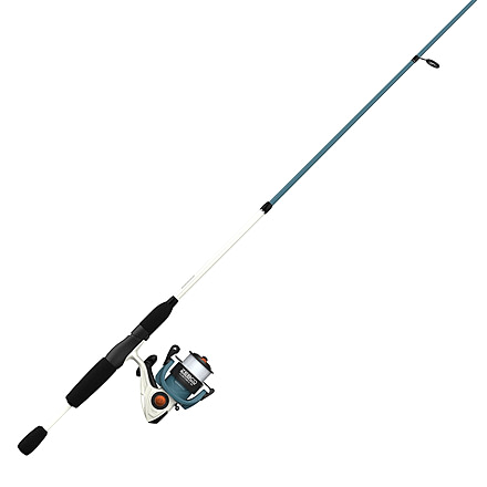 Zebco Custom-Z Spinning Reel and Rod Combo, 6ft 6in 2-PC Telescopic Rod, Medium, Moderate-Fast, SZ 30 Reel, 14-PC Strike King Tackle Kit, Blue/White, CZ30SK662M.FB4