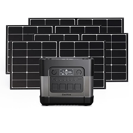 Zero Breeze ElecHive 2500 Combo 100W Solar Panel*4, elechive-2500-combo-100w-solar-panel-4